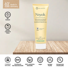 Coconut Oil Toothpaste - Lemon and Ginger 75ml Fluoride Free 0%