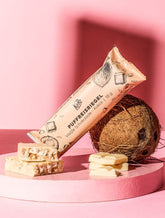 Puffed rice chocolates in white chocolate with coconut 18 g 100% Organic