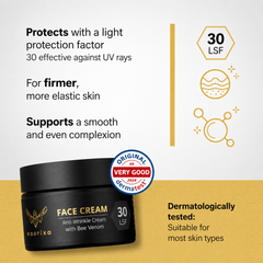Arı zehirli kırışıklık karşıtı krem SPF 30