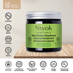 Antiperspirant (2 in 1) with coconut oil, sage oil, shea butter, zinc oxide 0% Aluminum