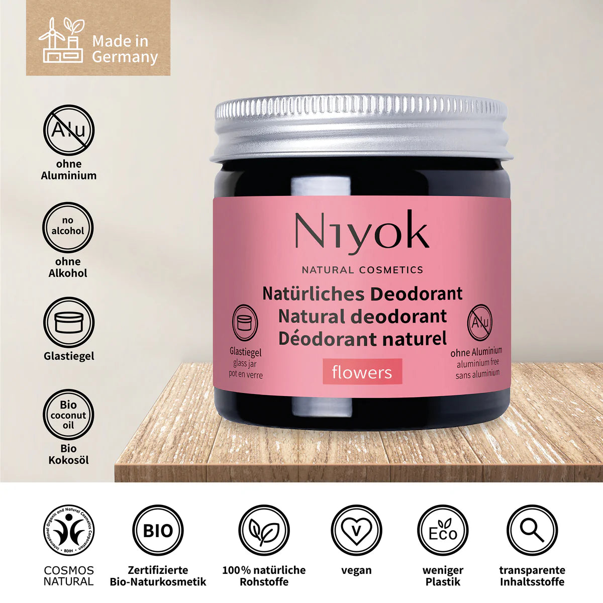 Deodorant Cream (2 in 1 Protection) Floral Fragrance 0% Aluminum