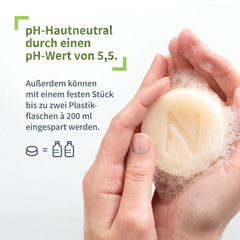 Shampoo for hair and body in soap form