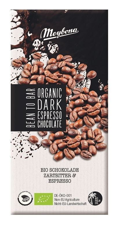 DARK CHOCOLATE WITH CRUSHED ESPRESSO COFFEE BEANS 100gr 100% Bio