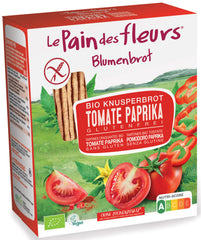 Glutensiz çıtır ekmek domates ve biberli 150 gr %100 Organik