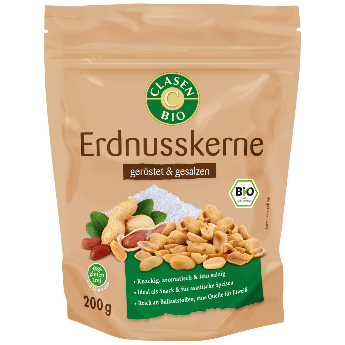 Roasted and salted peanuts 200gr 100% Organic 
