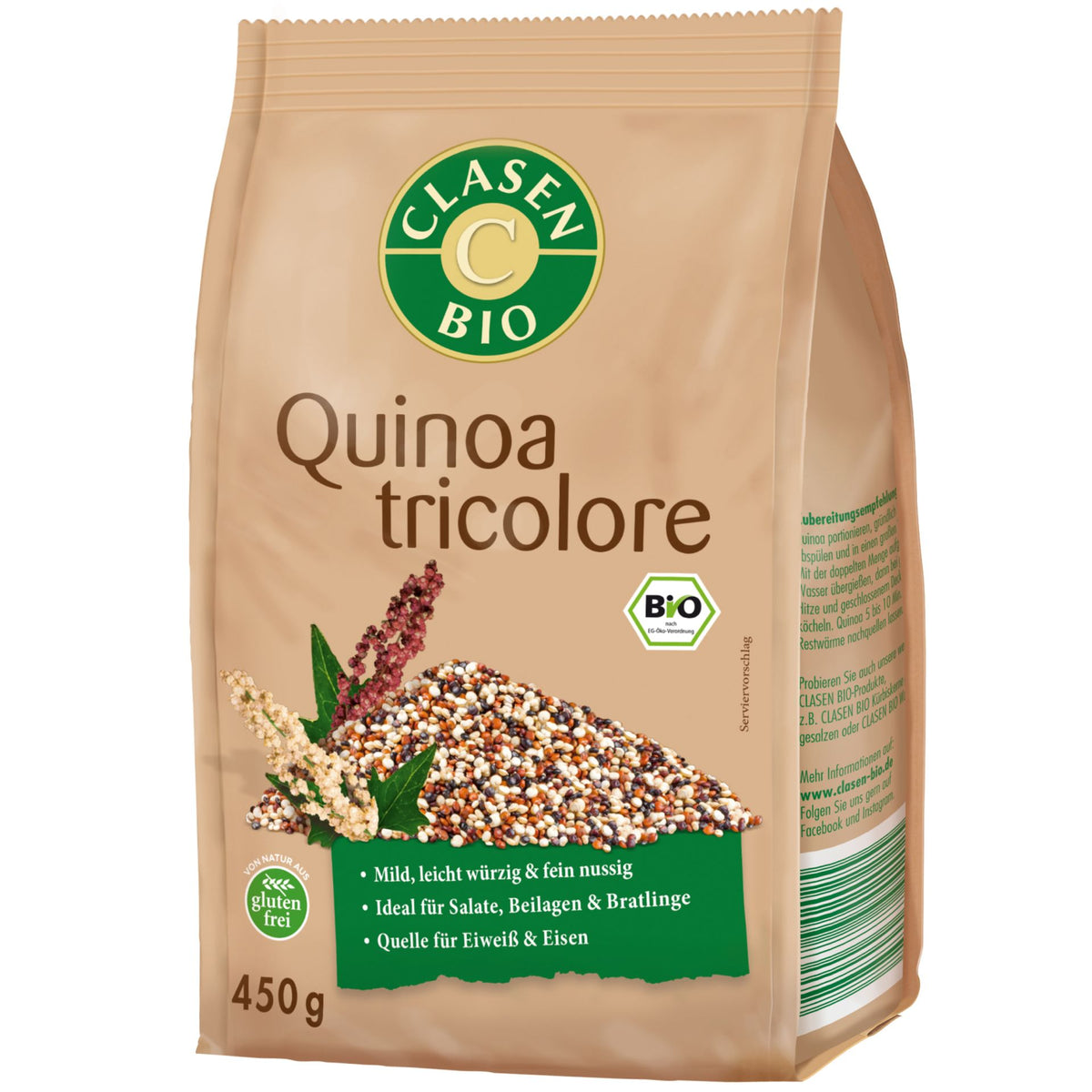 Tricolor Quinoa 450gr 100% Bio