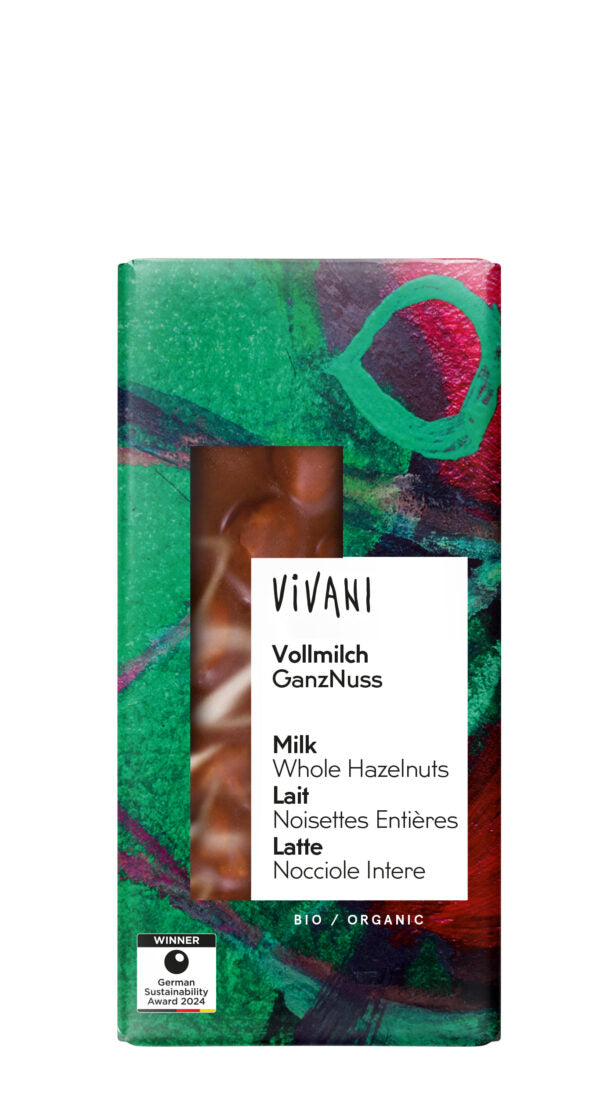 Organik fındıklı yumuşak sütlü çikolata 100 gr %100 Biyo