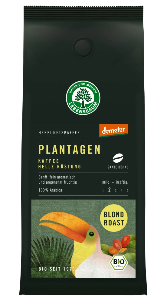 Coffee beans 100% Arabica lightly roasted 250gr 100% Organic