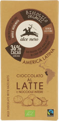 Organic milk chocolate with whole hazelnuts 100gr 100% Bio