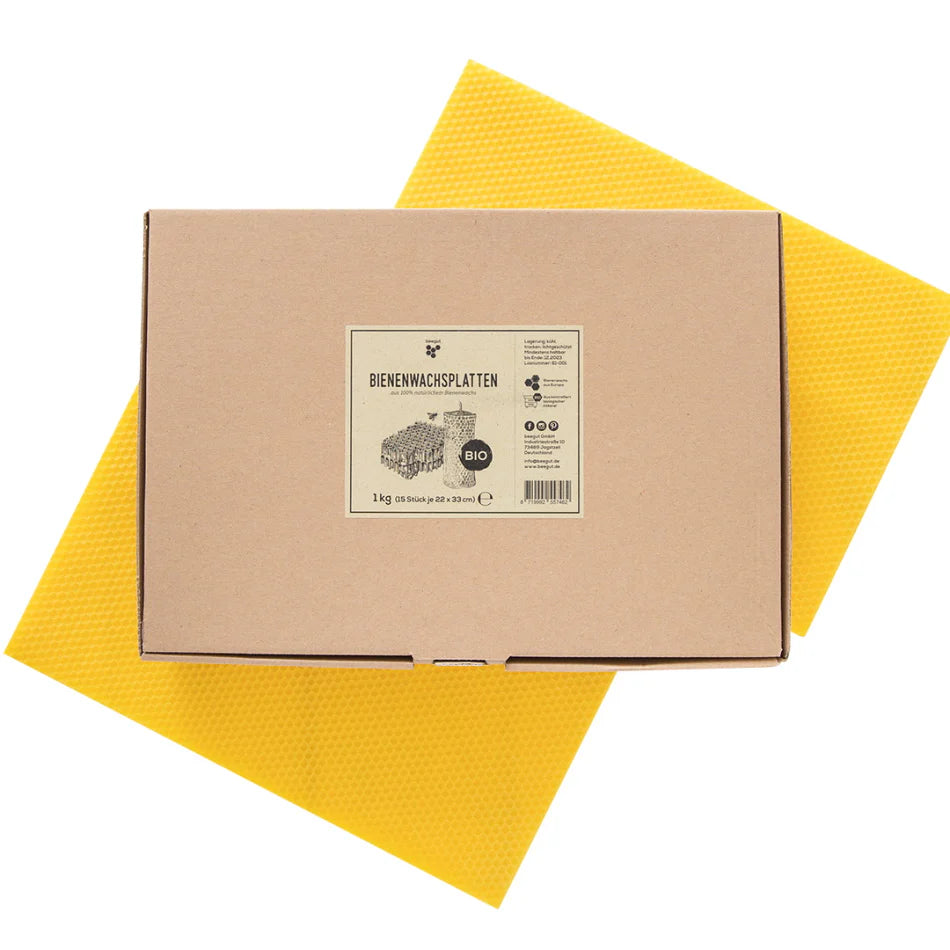 Beeswax sheets 8 pieces 100% Organic