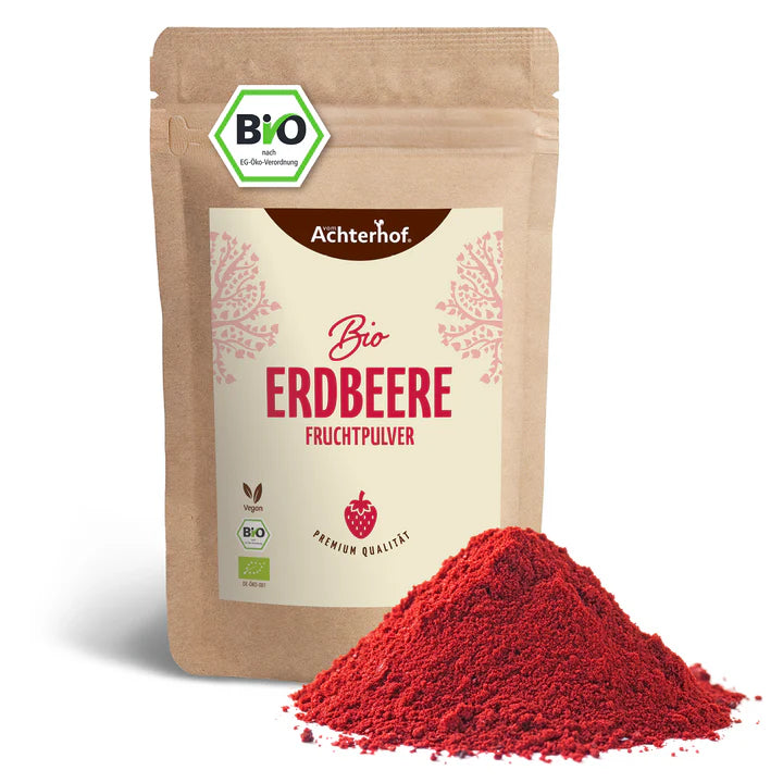 %100 Doğal Kurutulmuş Organik Çilek Tozu 100gr